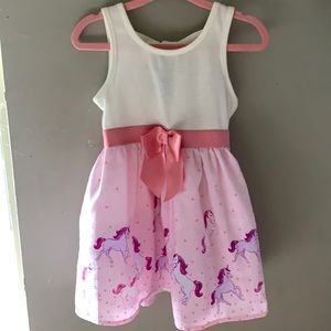 Baby toddler Easter white and pink dress